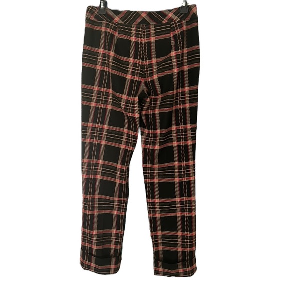 Trina Turk Estevan Black Plaid Checker Cropped Trousers Pants - 2 - Picture 8 of 15